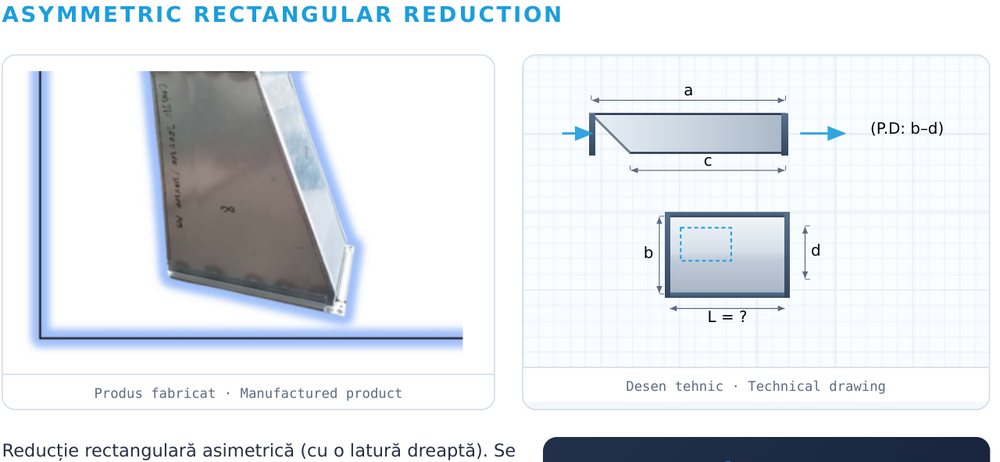 Reducție rectangulară asimetrică